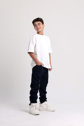 Cargo Gabardine Dark Blue Pants